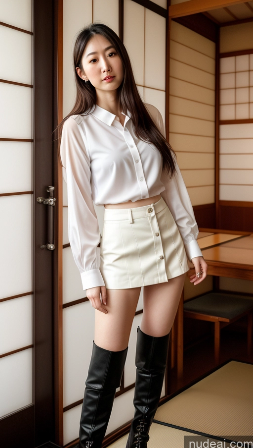 related ai porn images free for Woman Pubic Hair Fairer Skin Japanese Detailed Blouse Mini Skirt Boots