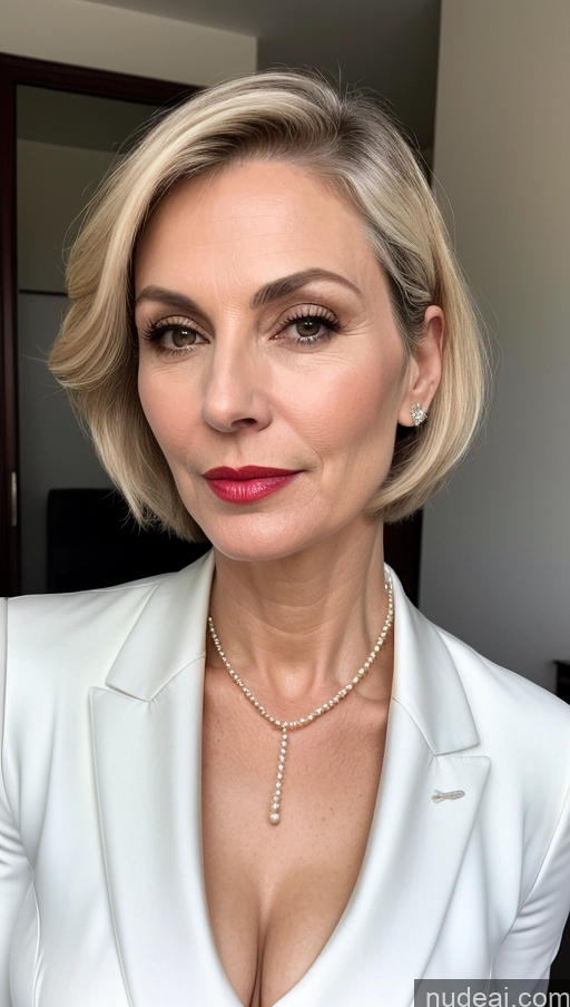 related ai porn images free for Milf Beautiful Sexy Face Bobcut Suit Pearl Jewelry Lipstick Skinny 40s Fairer Skin Cleavage Simple Italian