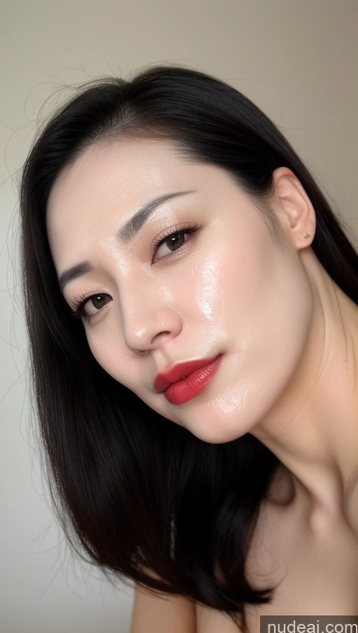 related ai porn images free for One Beautiful Lipstick Fairer Skin Black Hair Woman Small Tits Korean 40s Cumshot Close-up View
