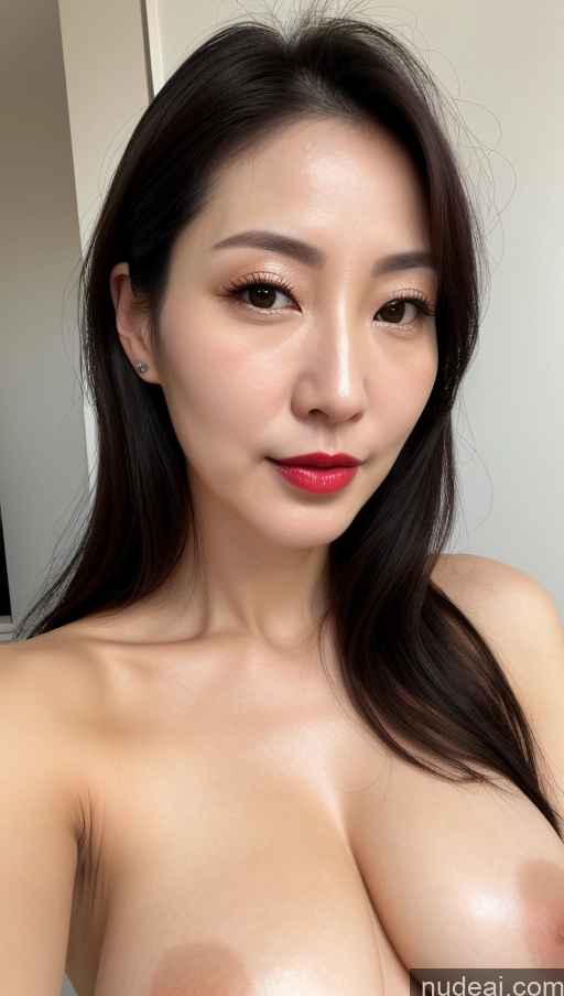 related ai porn images free for Woman One Beautiful Lipstick Fairer Skin 40s Black Hair Korean Close-up View Perfect Boobs
