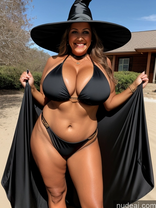 related ai porn images free for One Busty Huge Boobs Thick Tanned Skin Front View Microkini Thong Laughing 60s Native American Witch Halloween