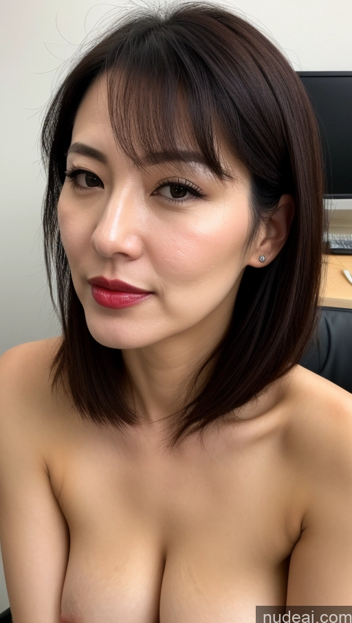 related ai porn images free for Woman One Small Tits Beautiful Lipstick Fairer Skin 40s Black Hair Korean Close-up View Office Cumshot