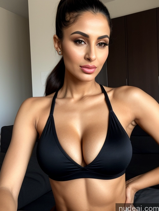 related ai porn images free for Woman Perfect Boobs Beautiful Abs Perfect Body Pouting Lips Arabic Cleavage Ponytail 30s Tank Top