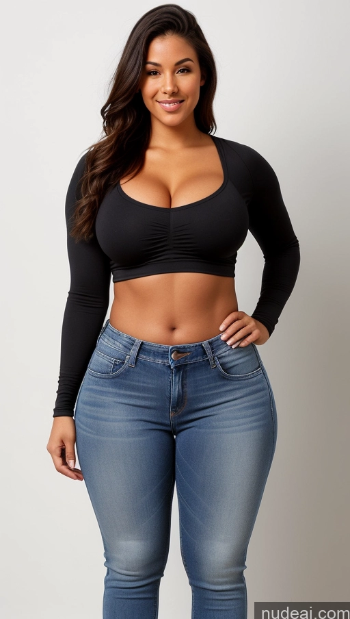 related ai porn images free for Athlete Perfect Boobs Thick Big Ass Big Hips Jeans Front View