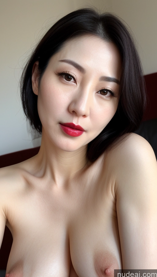 related ai porn images free for Woman One Lipstick Fairer Skin Beautiful Close-up View Korean Perfect Boobs 40s Black Hair