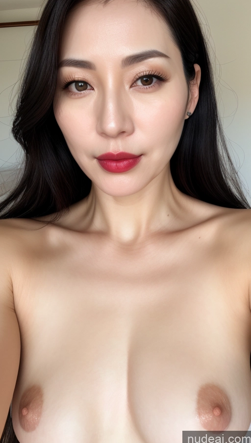 related ai porn images free for Woman One Lipstick Fairer Skin Beautiful Korean Perfect Boobs 40s Black Hair Close-up View
