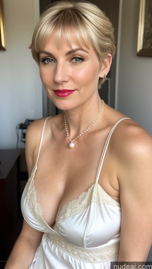 related ai porn images free for Milf Cleavage Skin Detail (beta) Nightgown Lipstick Pearl Jewelry Front View Fairer Skin Blonde Busty Beautiful Pixie Dutch