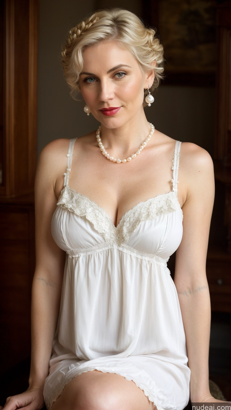 related ai porn images free for Milf Cleavage Skin Detail (beta) Nightgown Lipstick Pearl Jewelry Front View Fairer Skin Blonde Busty Beautiful Pixie Dutch Victorian