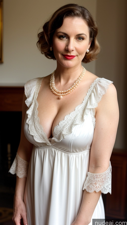 related ai porn images free for Milf Cleavage Skin Detail (beta) Nightgown Lipstick Pearl Jewelry Front View Fairer Skin Beautiful Dutch Victorian Busty Bobcut