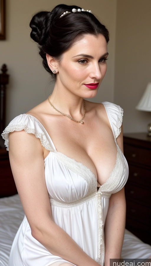 related ai porn images free for Milf Cleavage Skin Detail (beta) Nightgown Lipstick Pearl Jewelry Front View Fairer Skin Beautiful Dutch Victorian Perfect Boobs Black Hair Hair Bun