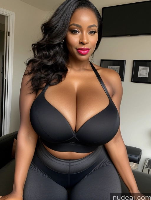 related ai porn images free for Woman Busty Huge Boobs Beautiful Lipstick Big Ass Abs 40s Seductive African Sports Bra