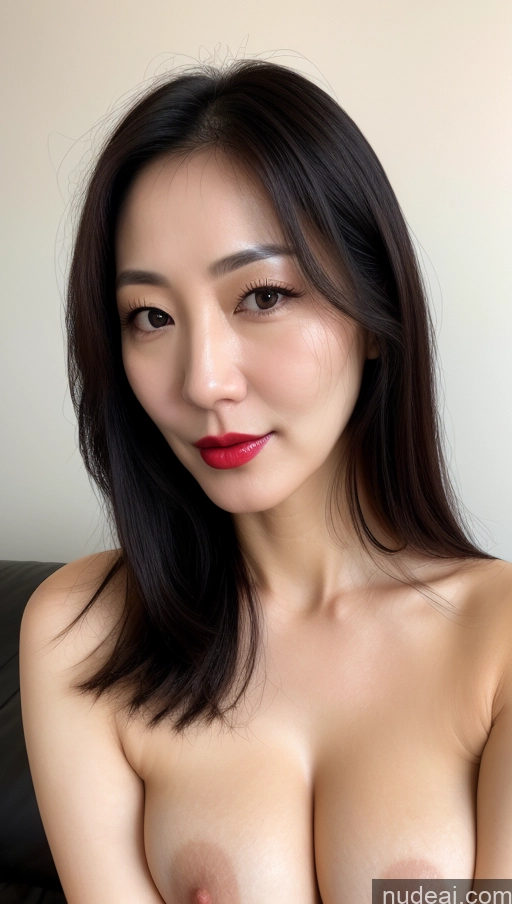 related ai porn images free for Woman One Perfect Boobs Beautiful Lipstick Fairer Skin 40s Black Hair Korean Close-up View