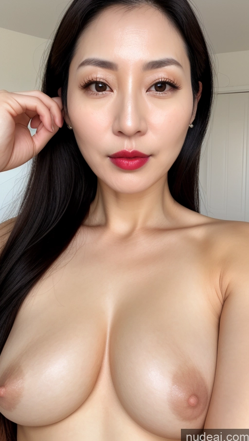 related ai porn images free for Woman One Perfect Boobs Beautiful Lipstick Fairer Skin 40s Black Hair Korean Close-up View