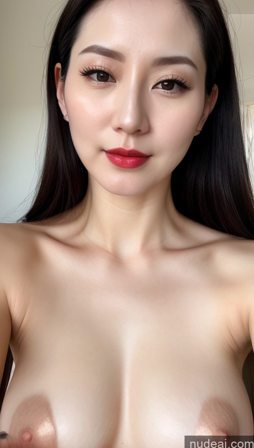 related ai porn images free for Woman One Beautiful Fairer Skin 30s Black Hair Slicked Korean Close-up View Perfect Boobs Lipstick