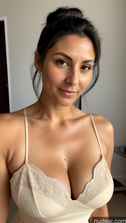 related ai porn images free for Skin Detail (beta) Cleavage Beautiful Sundress Front View 40s Black Hair Hair Bun Italian