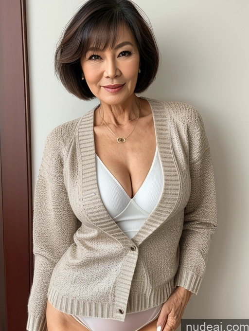 related ai porn images free for Milf Perfect Boobs Perfect Body Beautiful 70s Chinese Casual Blouse Sweater Secretary Professor Stylish Cleavage Detailed Short Hair Jacket Partially Nude