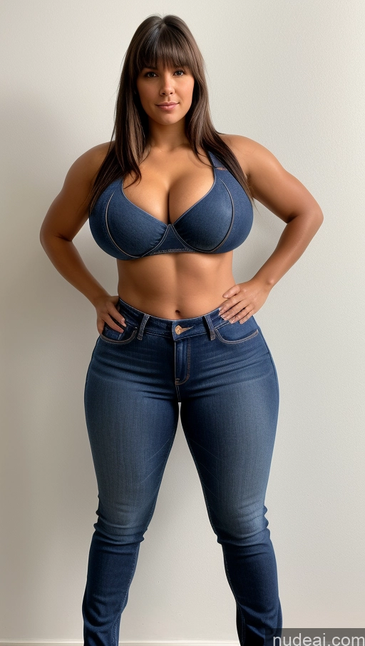 related ai porn images free for Athlete Perfect Boobs Thick Big Ass Big Hips Jeans Front View Bangs