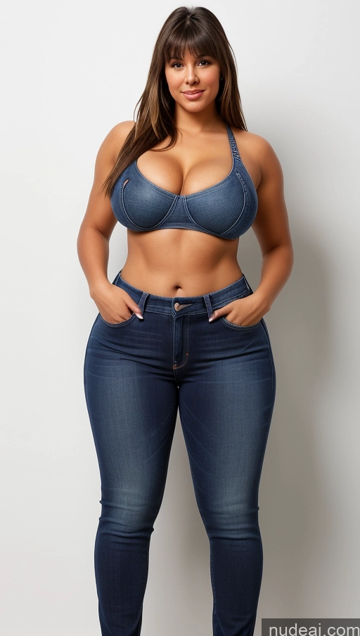 related ai porn images free for Athlete Perfect Boobs Thick Big Ass Big Hips Jeans Front View Bangs