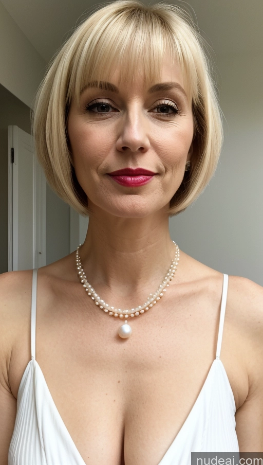 related ai porn images free for 40s Milf Cleavage Pearl Jewelry Small Tits Beautiful Lipstick Fairer Skin Blonde Short Hair Dutch Tunic