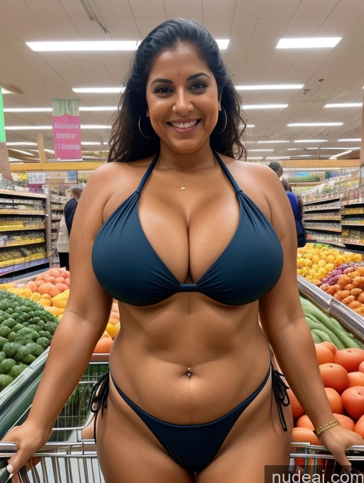 related ai porn images free for One Busty Huge Boobs Thick Tanned Skin 80s Laughing Indian Front View Grocery Microkini Thong