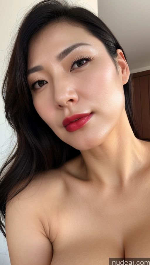 related ai porn images free for One Perfect Boobs Beautiful Lipstick Fairer Skin Close-up View Korean Black Hair Woman 40s