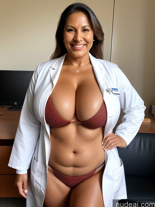 related ai porn images free for One Busty Huge Boobs Thick Tanned Skin Laughing Front View Microkini Thong Brazilian 70s Lab Coat Professor
