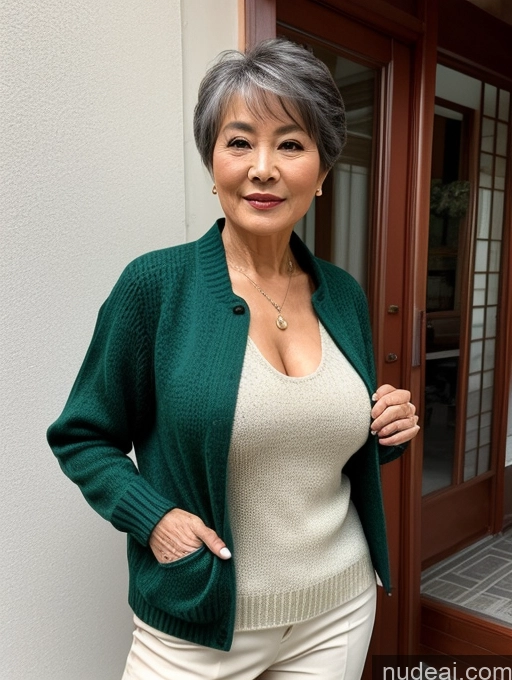 related ai porn images free for Milf Perfect Boobs Beautiful 70s Pixie Chinese Blouse Casual Jacket Professor Stylish Sweater Cleavage Detailed Sexy Face