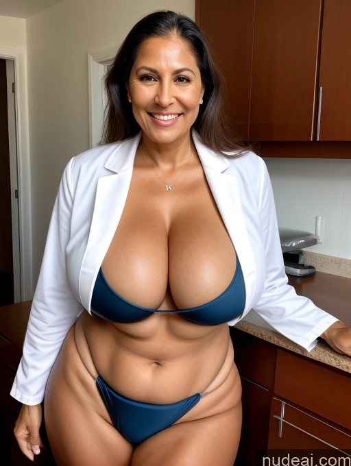 related ai porn images free for One Busty Huge Boobs Thick Tanned Skin Laughing Front View Microkini Thong Brazilian 70s Lab Coat Professor