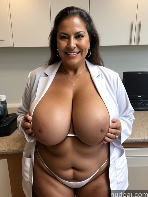 related ai porn images free for One Busty Huge Boobs Thick Tanned Skin Laughing Front View Microkini Thong 70s Brazilian Lab Coat Professor