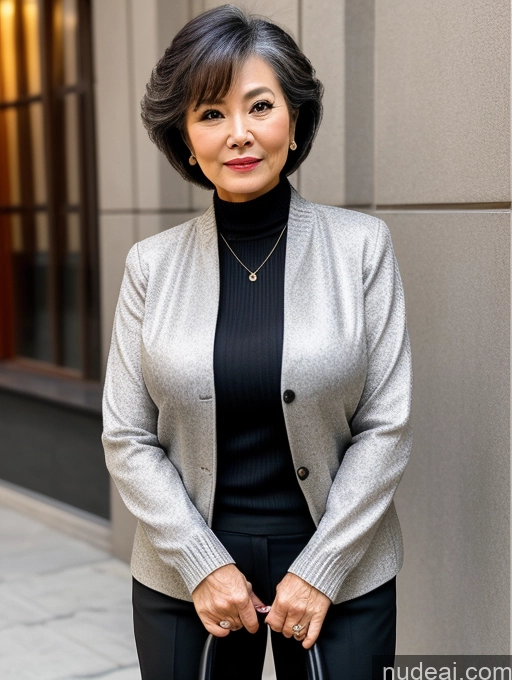 related ai porn images free for Milf Perfect Boobs Beautiful 70s Pixie Blouse Jacket Professor Stylish Sweater Detailed Sexy Face Chinese Busty Secretary Suit Dark Lighting Casual