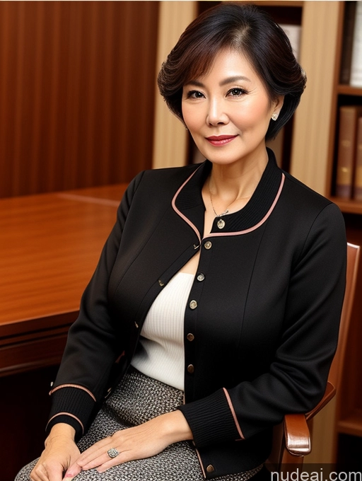 related ai porn images free for Milf Perfect Boobs Beautiful 70s Pixie Blouse Jacket Professor Stylish Sweater Detailed Sexy Face Chinese Busty Secretary Suit Dark Lighting