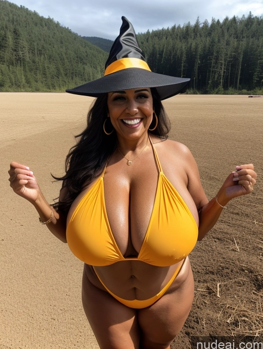 related ai porn images free for One Busty Huge Boobs Thick Tanned Skin 60s Laughing Front View Microkini Thong Halloween Witch Construction Worker