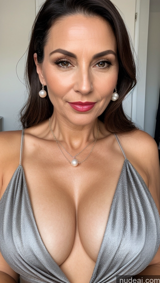 related ai porn images free for Beautiful Lipstick Seductive Sexy Face White Skin Detail (beta) Perfect Boobs Cleavage Suit Pearl Jewelry Milf 40s