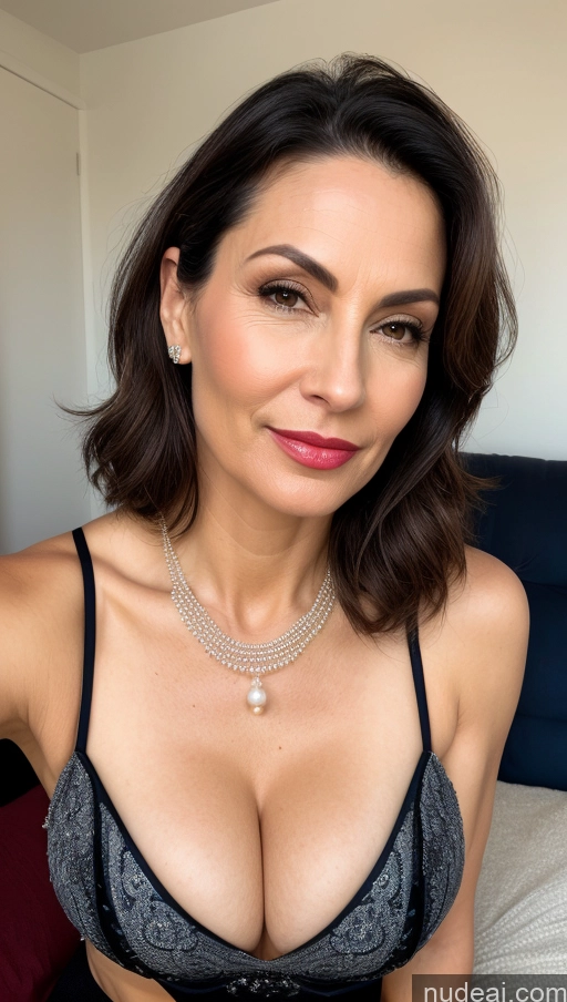 related ai porn images free for Beautiful Lipstick Seductive Sexy Face White Skin Detail (beta) Perfect Boobs Cleavage Suit Pearl Jewelry Milf 40s