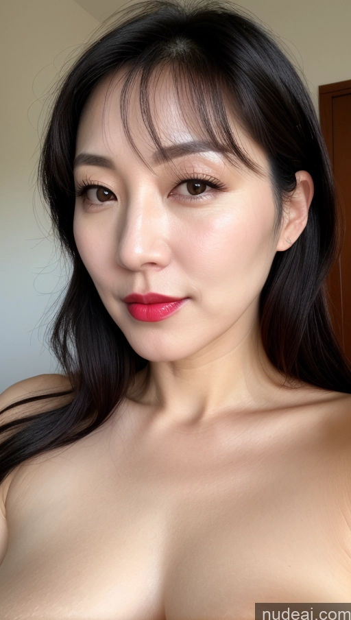 related ai porn images free for Woman One Perfect Boobs Beautiful Lipstick Fairer Skin 40s Black Hair Korean Close-up View