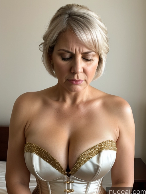 related ai porn images free for Busty Perfect Boobs Perfect Body 70s Angry White Hair Pixie Bedroom Sleeping Corset Wedding Cleavage Topless Gold Jewelry