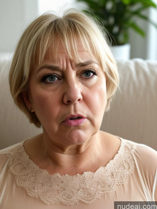 related ai porn images free for 70s German Short Big Ass Busty Chubby Blonde Pixie Couch Dress Nightgown Transparent Detailed Fat Sad Angry Shocked
