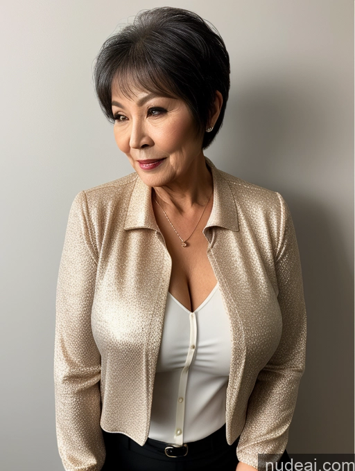 related ai porn images free for Milf Perfect Boobs Beautiful 70s Pixie Blouse Jacket Professor Stylish Sweater Detailed Sexy Face Chinese Busty Secretary Suit Dark Lighting Transparent