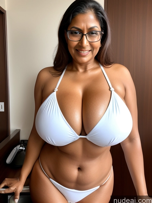 related ai porn images free for One Busty Huge Boobs Thick Tanned Skin 60s Sexy Face Glasses Indian Front View Maid Microkini Thong