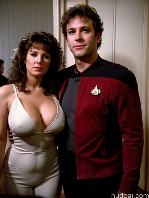 related ai porn images free for Woman + Man Several Busty Big Ass Chubby Big Hips Fairer Skin 30s Brunette Messy White Film Photo Party Cleavage Dark Lighting Detailed Star Trek TNG Uniforms: Captains