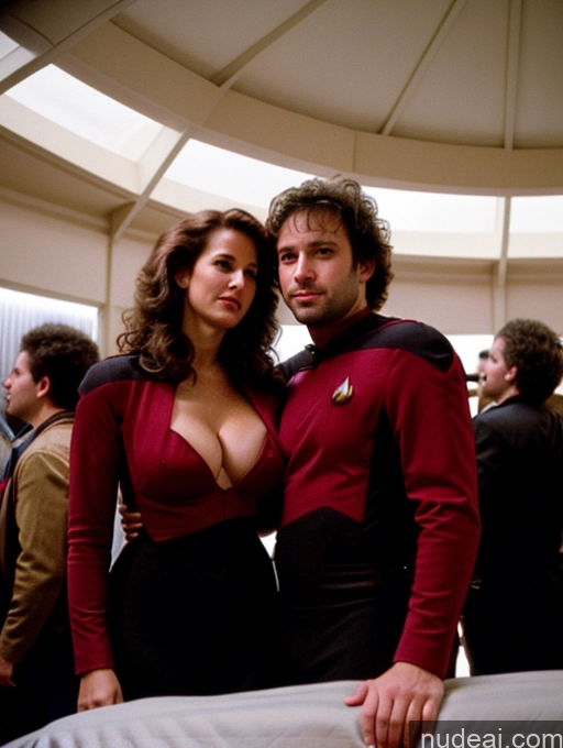 related ai porn images free for Woman + Man Several Busty Big Ass Chubby Big Hips Fairer Skin 30s Brunette Messy White Film Photo Party Cleavage Dark Lighting Detailed Star Trek TNG Uniforms: Captains