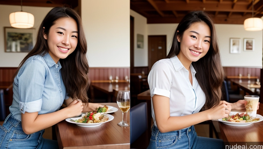 related ai porn images free for Woman One Small Tits Small Ass 18 Happy Long Hair Japanese Film Photo Restaurant Front View Jeans Shirt Beautiful
