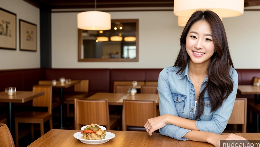 related ai porn images free for Woman One Small Tits Small Ass Happy Long Hair Film Photo Restaurant Front View Jeans Shirt Beautiful Korean Casual 20s