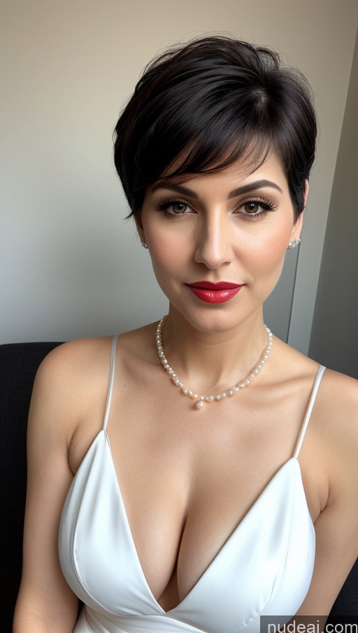 related ai porn images free for Beautiful Suit Cleavage Front View Perfect Boobs Seductive Sexy Face Lipstick Pearl Jewelry Pixie Skin Detail (beta) Fairer Skin Black Hair Latina Milf
