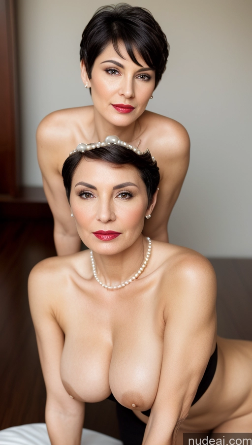 related ai porn images free for Beautiful Suit Cleavage Front View Perfect Boobs Seductive Sexy Face Lipstick Pearl Jewelry Pixie Skin Detail (beta) Fairer Skin Black Hair Latina Milf 60s