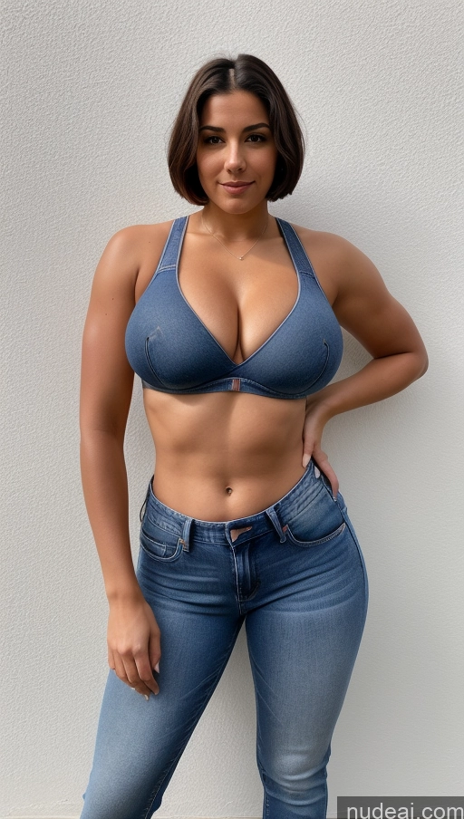 related ai porn images free for Athlete Perfect Boobs Big Ass Big Hips Jeans Front View Bobcut