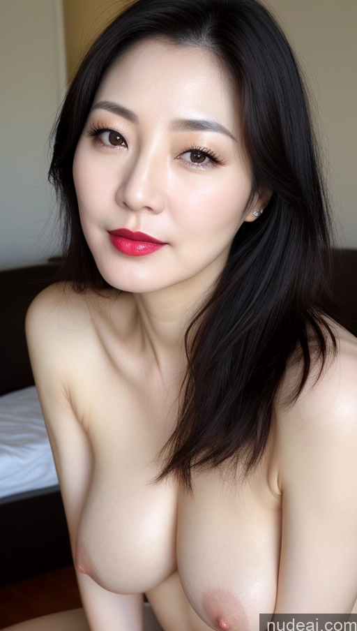 related ai porn images free for Woman One Perfect Boobs Beautiful Lipstick Fairer Skin 40s Black Hair Korean Close-up View