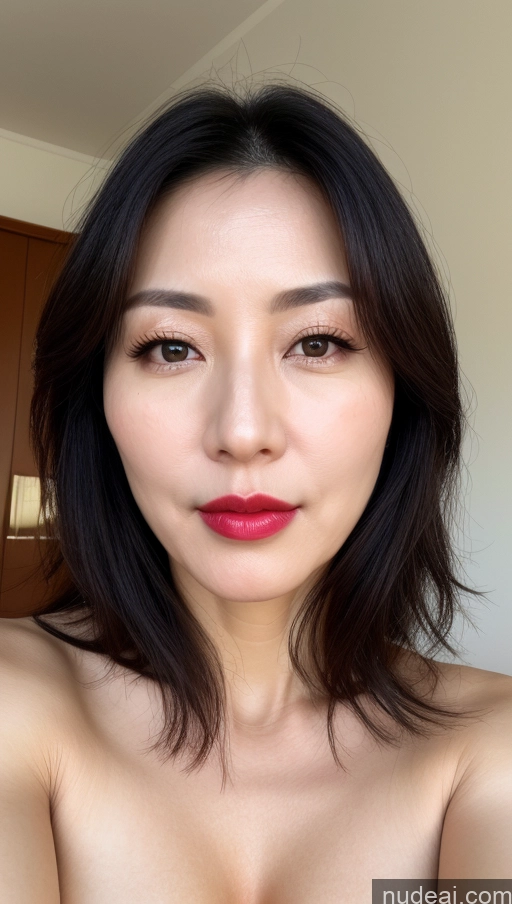 related ai porn images free for Woman One Perfect Boobs Beautiful Lipstick Fairer Skin 40s Black Hair Korean Close-up View