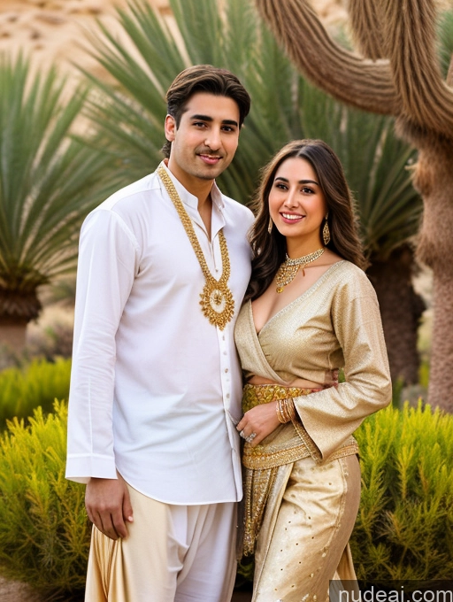 related ai porn images free for Small Tits Brunette 30s Serious Happy Long Hair Big Hips Woman + Man Two Soft Anime Oasis Front View Traditional Harem Pants Blouse Gold Jewelry Diamond Jewelry