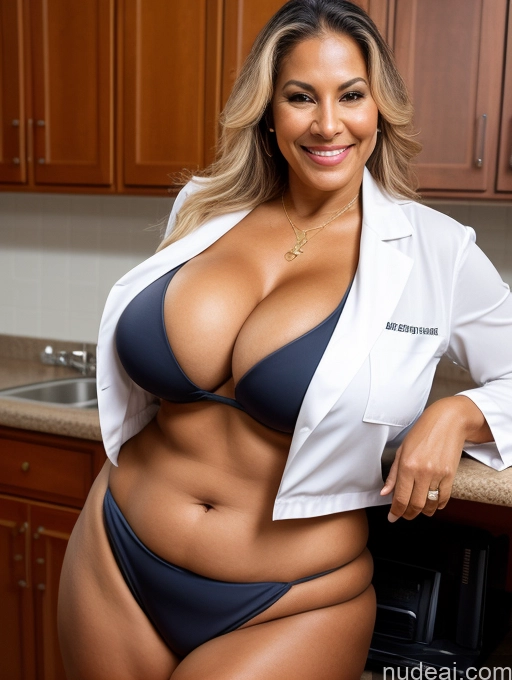 related ai porn images free for One Busty Huge Boobs Thick Tanned Skin Front View Microkini Thong Sexy Face Laughing Brazilian 70s Lab Coat Professor